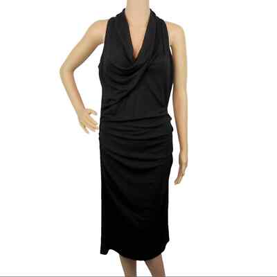 slim fit dress slacks Astr The Label / Alanna Halter Cowl Neck Dress in Black / Small main image 0