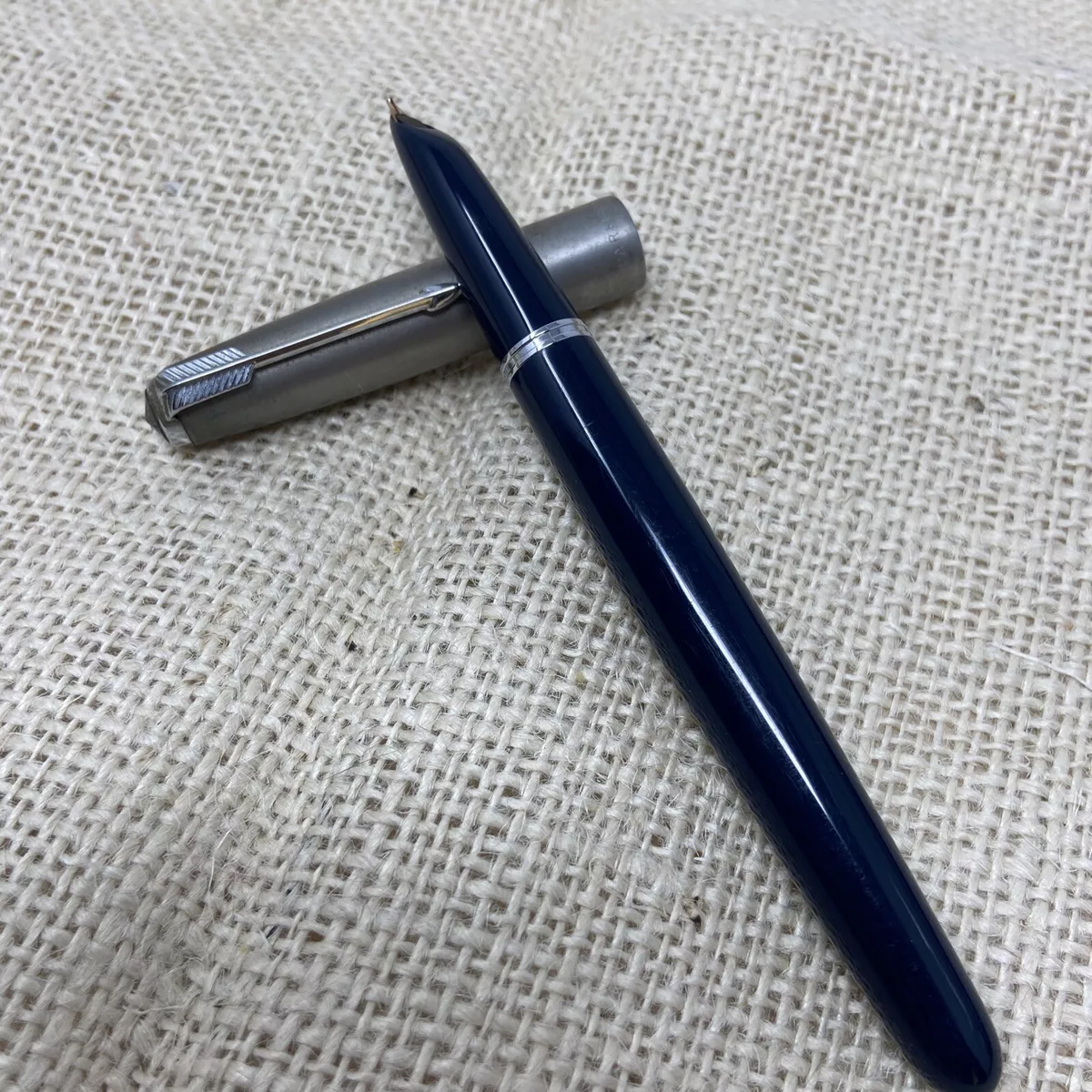 Vintage '50-52 Parker #51 Special Navy Blue & Gray w/ Steel Nib