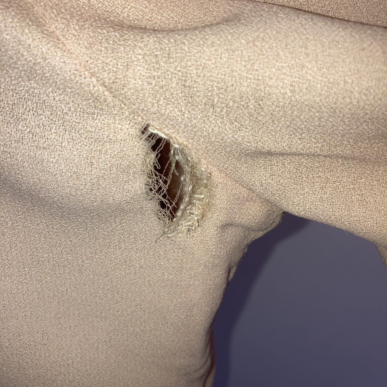 Vintage 1940s Peach Blouse with Stitched Panels Detail, 21" pit to pit approx. 11