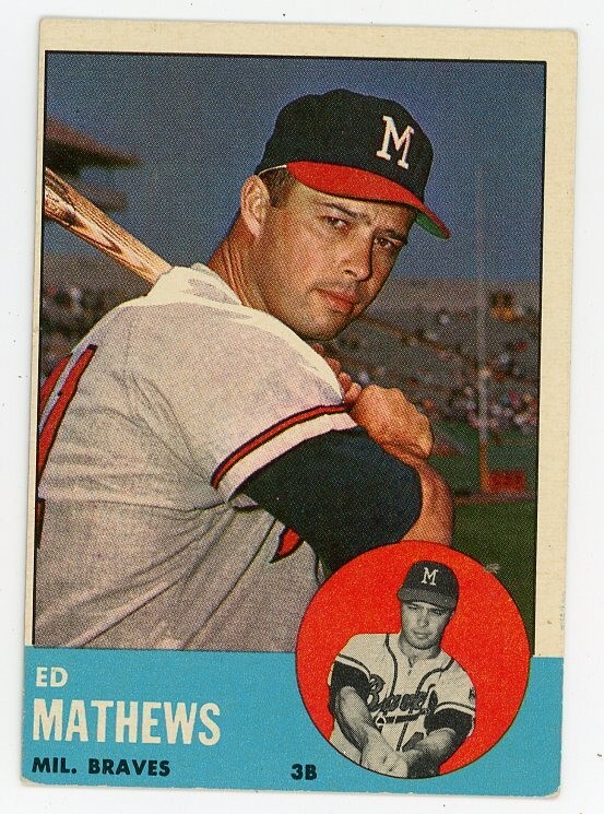Ed Matthews 1963 Topps 275 Milwaukee Braves Baseball Card Yard Sale Find eBay