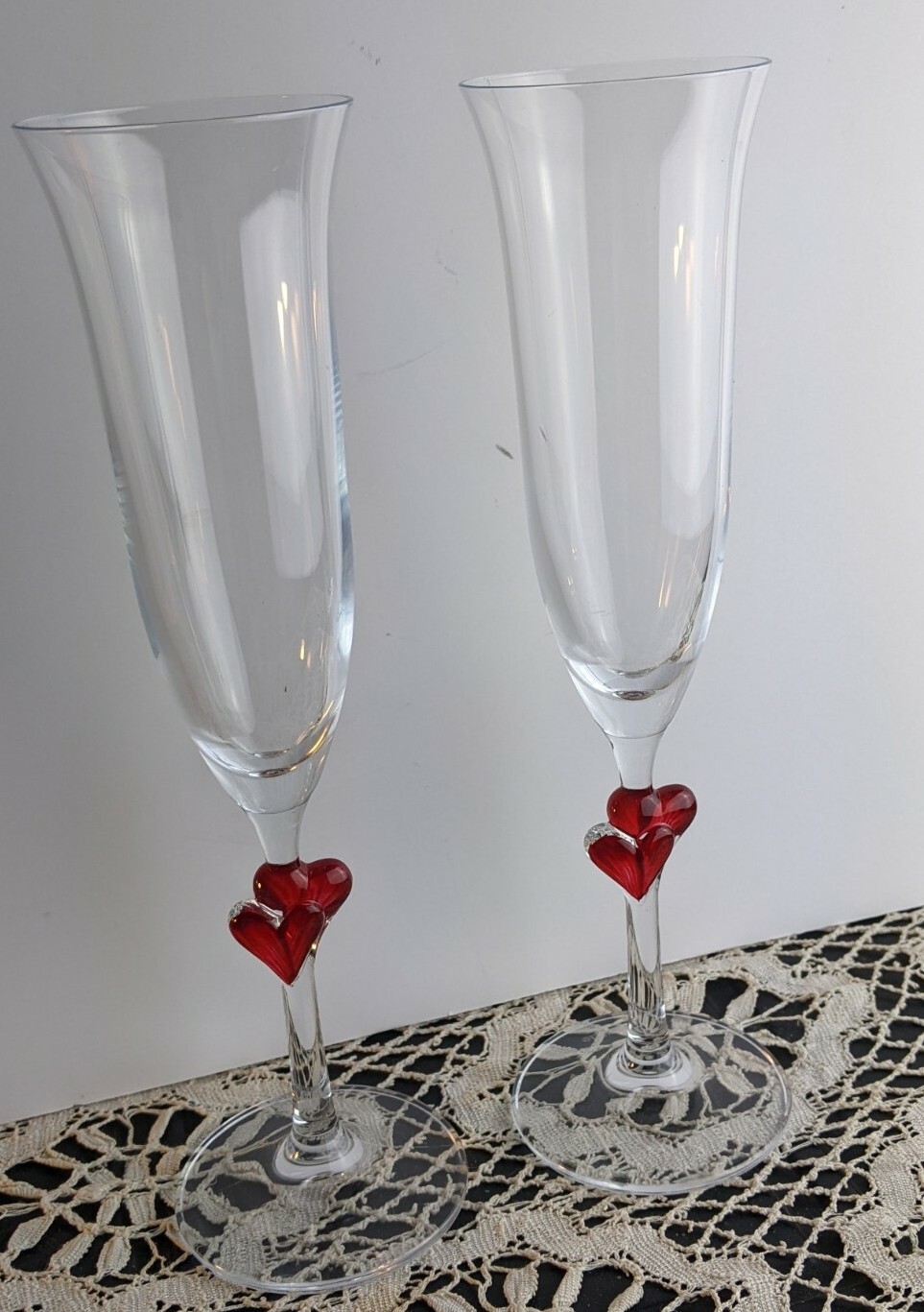 Stölzle Lausitz Highlight Champagne Flutes with LED Lights, Set of 2