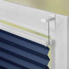 Plissee Klebfix, ohne Bohren, verspannt, Verdunkelung - Blau
