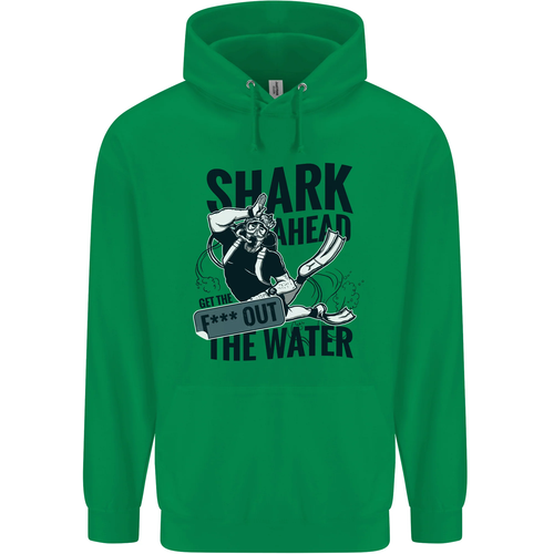 Shark Ahead Funny Scuba Diving Diver Childrens Kids Hoodie - Picture 46 of 72