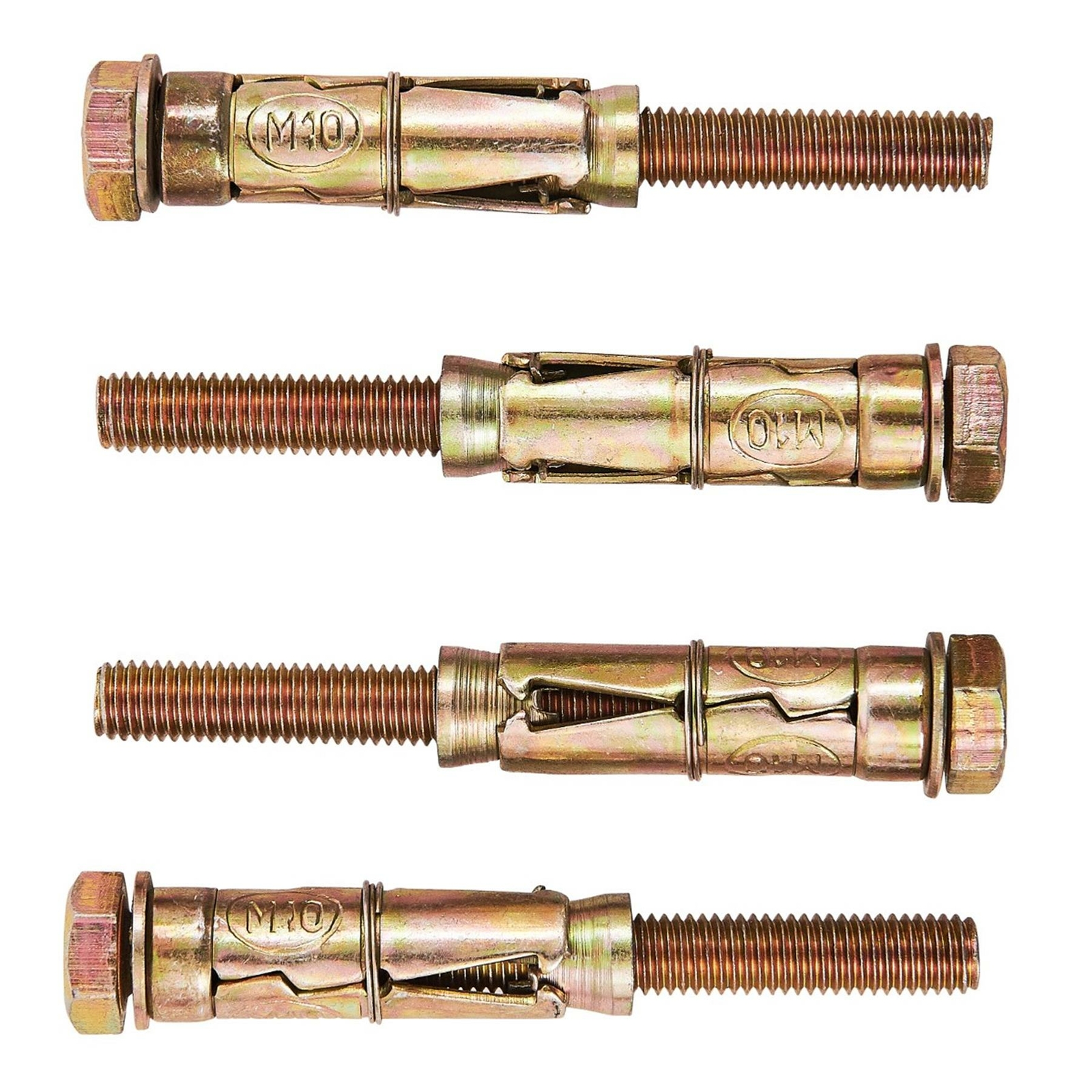 Masonry Concrete Expansion Bolts Wall Rawl Bolts Zinc Plated M10 x 100