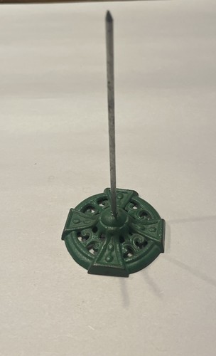 Vintage Green Cast Iron Restaurant Ticket Order Receipt Bill Spike 5.5" Tall
