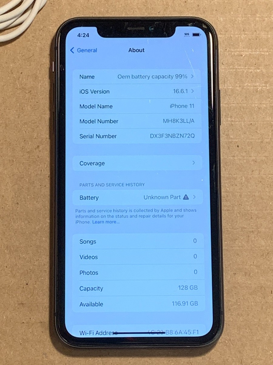 Apple iPhone 11 128GB Black Unlocked A2111 READ ios 16 | eBay
