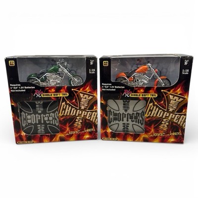 West Coast Choppers Jesse James 1:18 Scale R/C Diablo Soft Tail Lot of 2 NIB