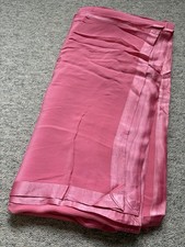 Vintage Bright Pink Satin Bedspread / Throw Blanket Large 72” x 95”