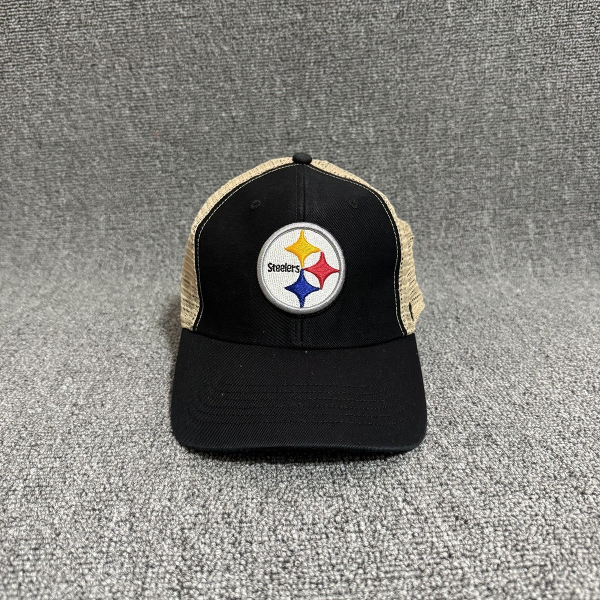 '47 Brand Pittsburgh Steelers Trucker Snapback Black Tan OSFA NFL Hat