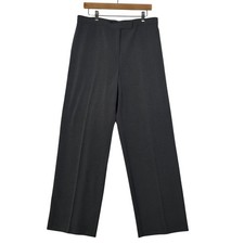 Womens Dress Pants Straight Leg Charcoal Stretch Work Office Size 14