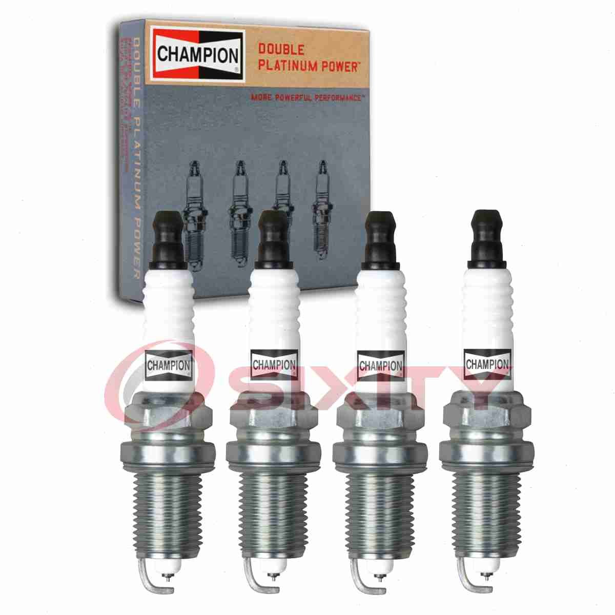 4 pc Champion Double Platinum Spark Plugs for 2009-2017 Mitsubishi Lancer wj