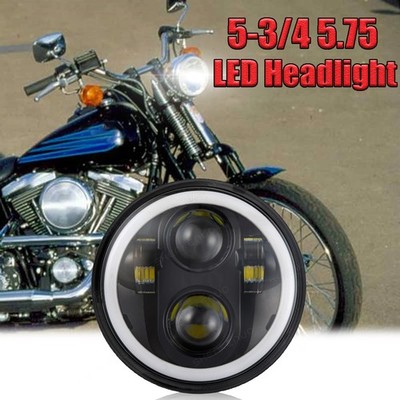 Brightest 5-3/4'' 5.75'' inch LED Projector Headlight For Motorcycle Sealed Beam
