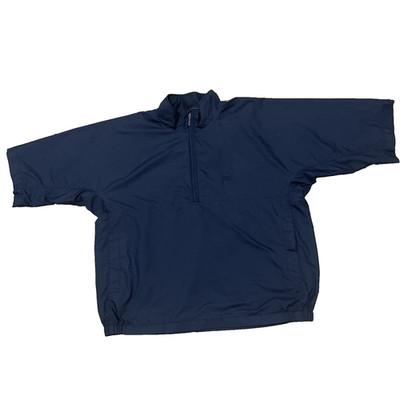 DOCKERS Golf Stain Defend WindShirt Men XL Navy Blue 1/2 Zip Baseball 3/4 Sleeve