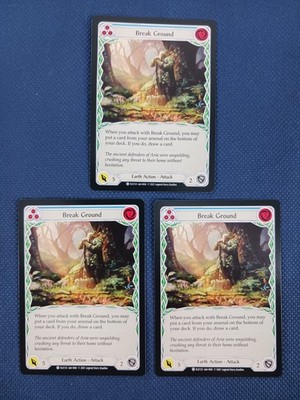 FAB Break Ground Blue x3 ELE133 1st Edition Flesh and Blood 2021 NM