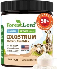Colostrum Powder 50 IgG Highest Pure Concentration 45 Servings ForestLeaf Grass