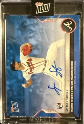 2022 Topps Now 825 Rookie SPENCER STRIDER Rookie Card RC Autograph #45/49 Braves