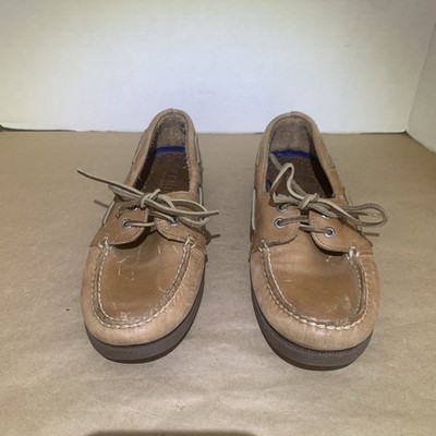 Sperry Top-Sider Model 0197640 2-Eye Men's Tan Sahara Leather Boat Shoe Size 9