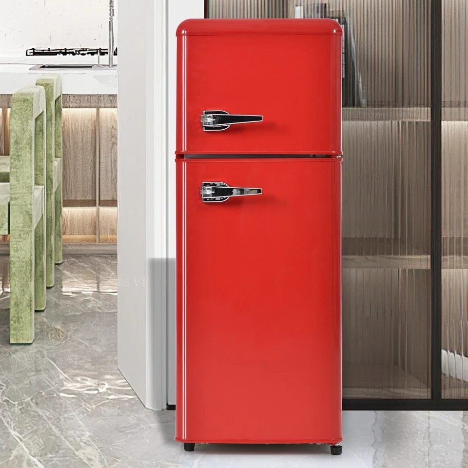 Retro-Kühlschrank. Kühl-Gefrier-Kombination Zweitürig Mit 92 Liter Gesamtvolumen - Bild 3 von 4