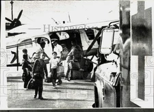 1970 Press Photo Refugee Children Removed from Fighting Areas at Laos Airport