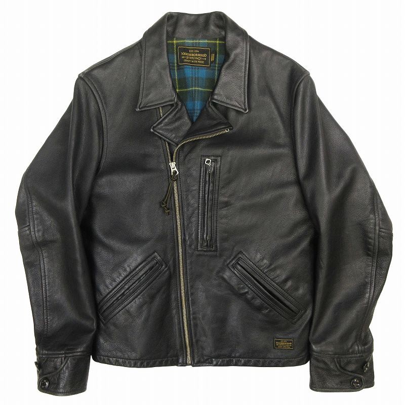 Neighborhood Cow Leather Double Rider Jacket S Black used | eBay