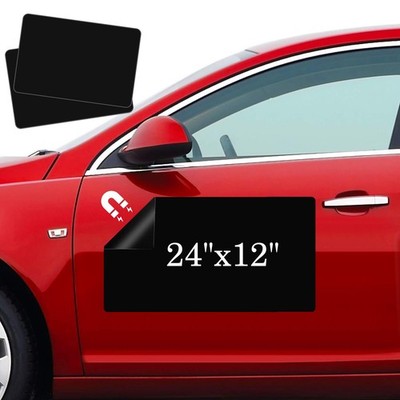 Blank Car Magnets, 24'' x 12'', 2 Pack Car Black Door Magnets Signs for Vehicle...