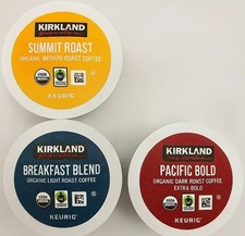 Kirkland Signature Coffee Variety 120 Pods Light, Medium Dark Roast 40 Pods Ea