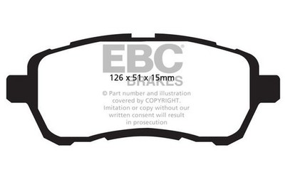 DPX2058 Ebc Ultimax Front Brake Pad Set Fits Daihatsu Perodua Materia Myvi Sirio