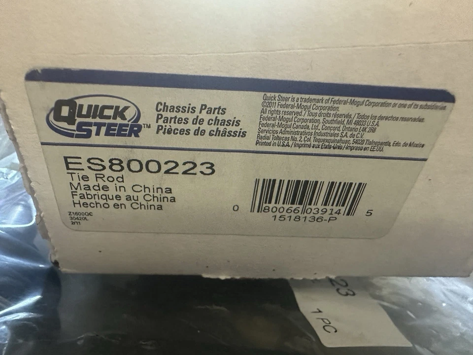 Direção rápida ES800223 extremidade da haste de amarração de direção - dianteira externa - GMC CHEVY CADILLAC - Imagem 2 de 4