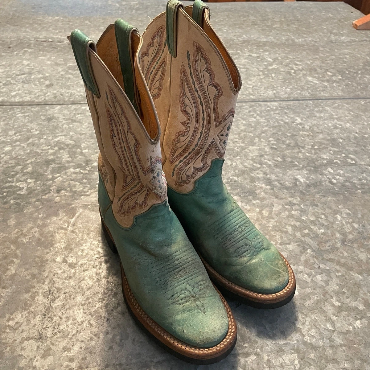 Justin Boots Green Western Boots for Women for sale | eBay
