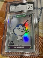 2025 Topps Chrome VeeFriends Nifty Narwhal Silver Refractor #38 CGC 8.5