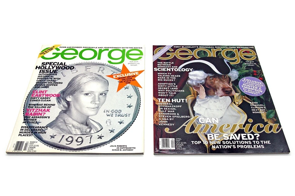 Lot of '97 (Incomplete) Various (Newsstand Edition) "George" Magazines (10), GP Foto 3 de 4