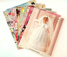 Lot 8 Crochet Patterns for 11" Doll Fashions Wedding Gowns Dresses Birthday