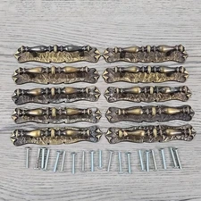 Amerock Carriage House Antique English Cabinet Handle & Back Plate 3" CC - 10 Pc