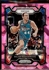 2022-23 Panini Prizm #44 Bojan Bogdanovic Prizms Pink Ice Detroit Pistons