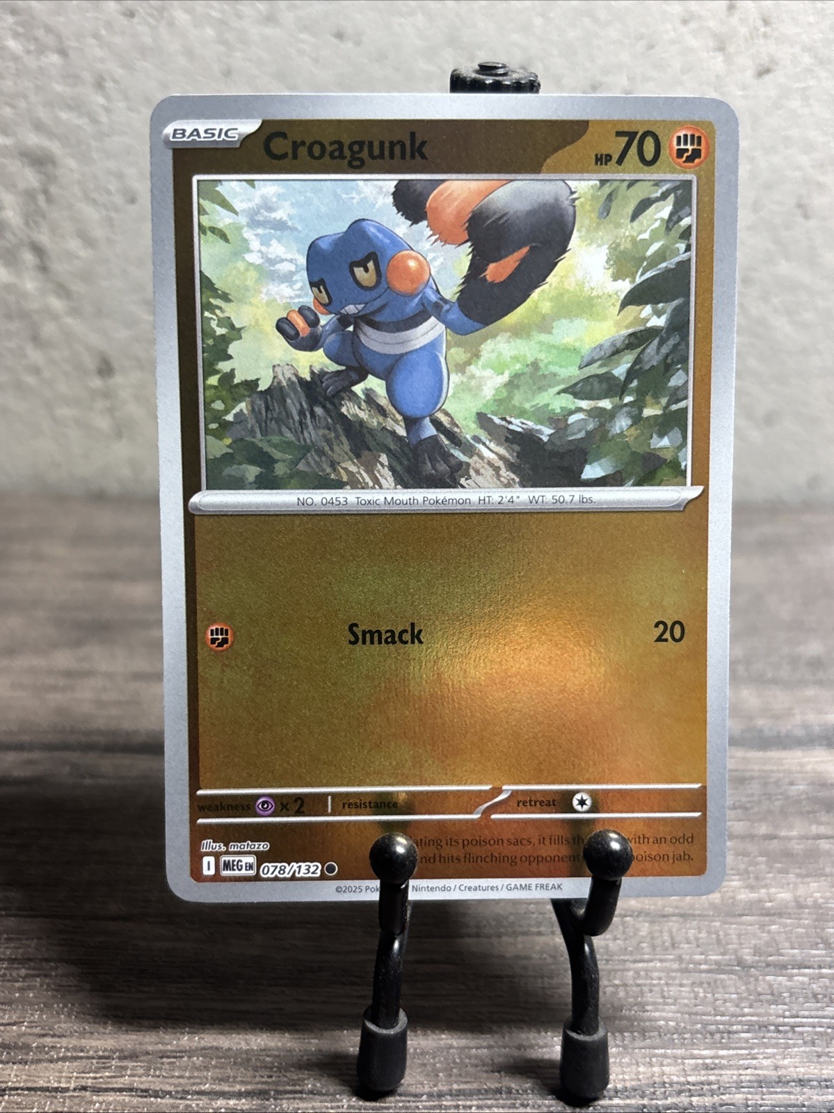 Croagunk 078/132 Me01: Mega Evolution Reverse Holo Common-Fast Shipping-NM!!