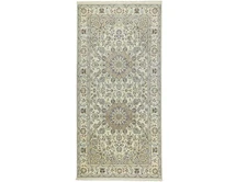 Rare Size Floral Classic Indo-Nain Oriental Rug Handmade Decor Carpet 6X12 ft