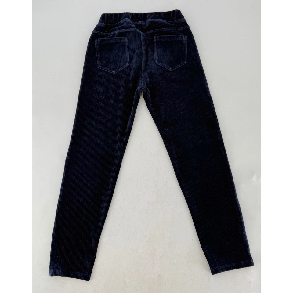Hanna Andersson Corduroy Pants Size 130 Kids Blue Elastic Waist Pull On Preppy - Image 2 of 4