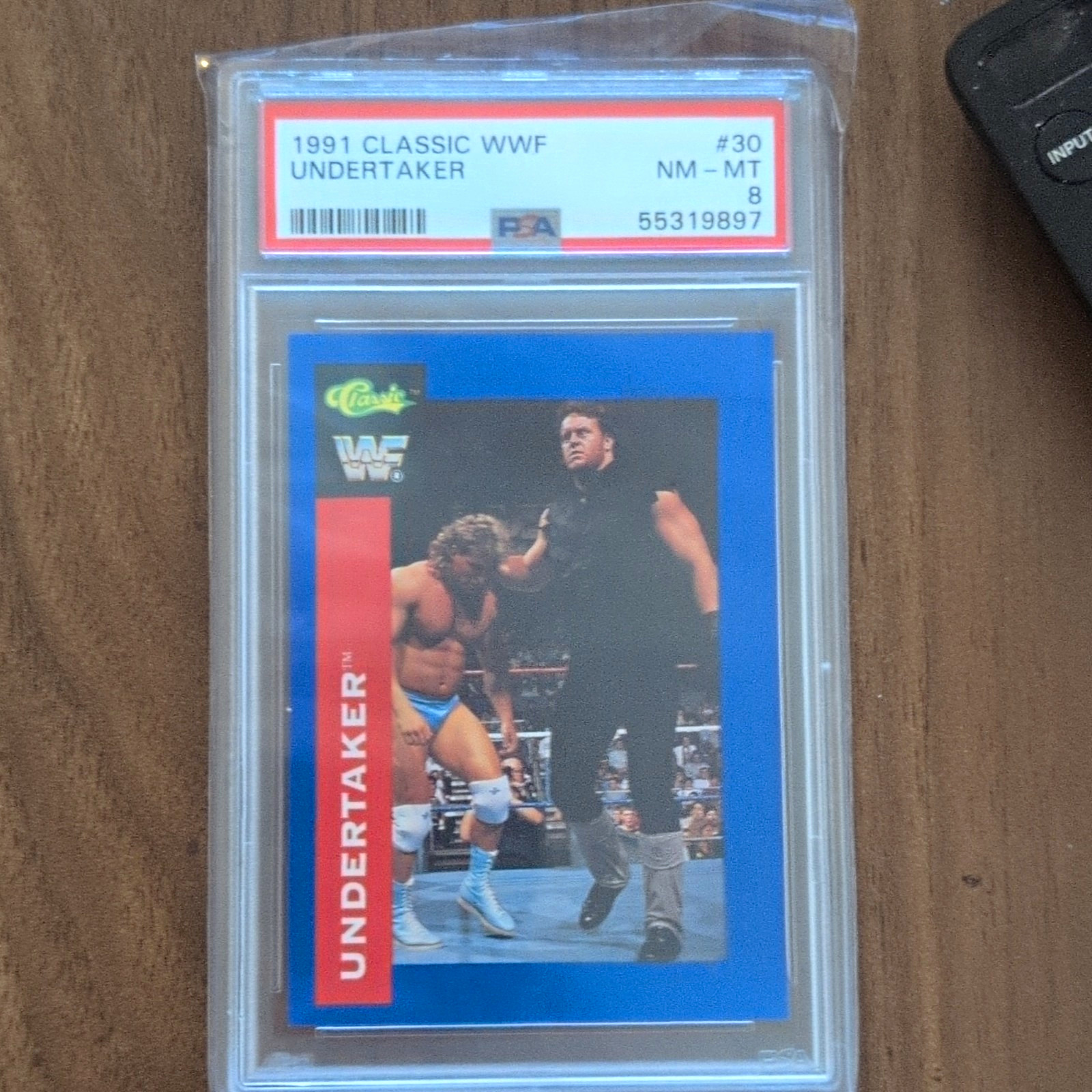Classic 1991 Classic WWF Undertaker #30 PSA 8 NM-MT Card Cert #55319897 view 1