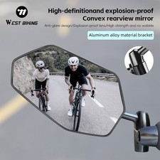 WEST BIKING Left Bike Rearview Mirror 360 Rotatable Bicycle Bar End Mirror 1PCS