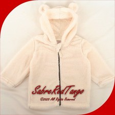 NWT HANNA ANDERSSON BABY MARSHMALLOW FLEECE BEAR JACKET ECRU 85 2T 2