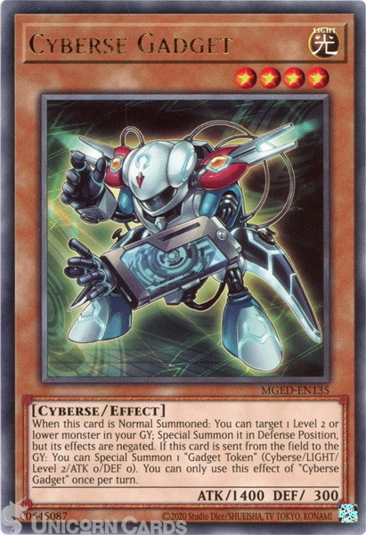MGED-EN135 Cyberse Gadget Rare UNL Edition Mint YuGiOh Card