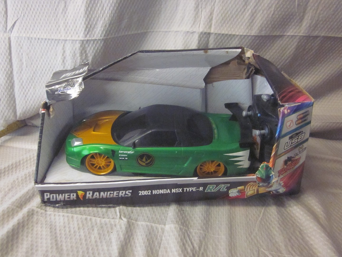 Jada Hollywood Rides Green Power Rangers Honda Green 2002 NSX Type-R RC Car