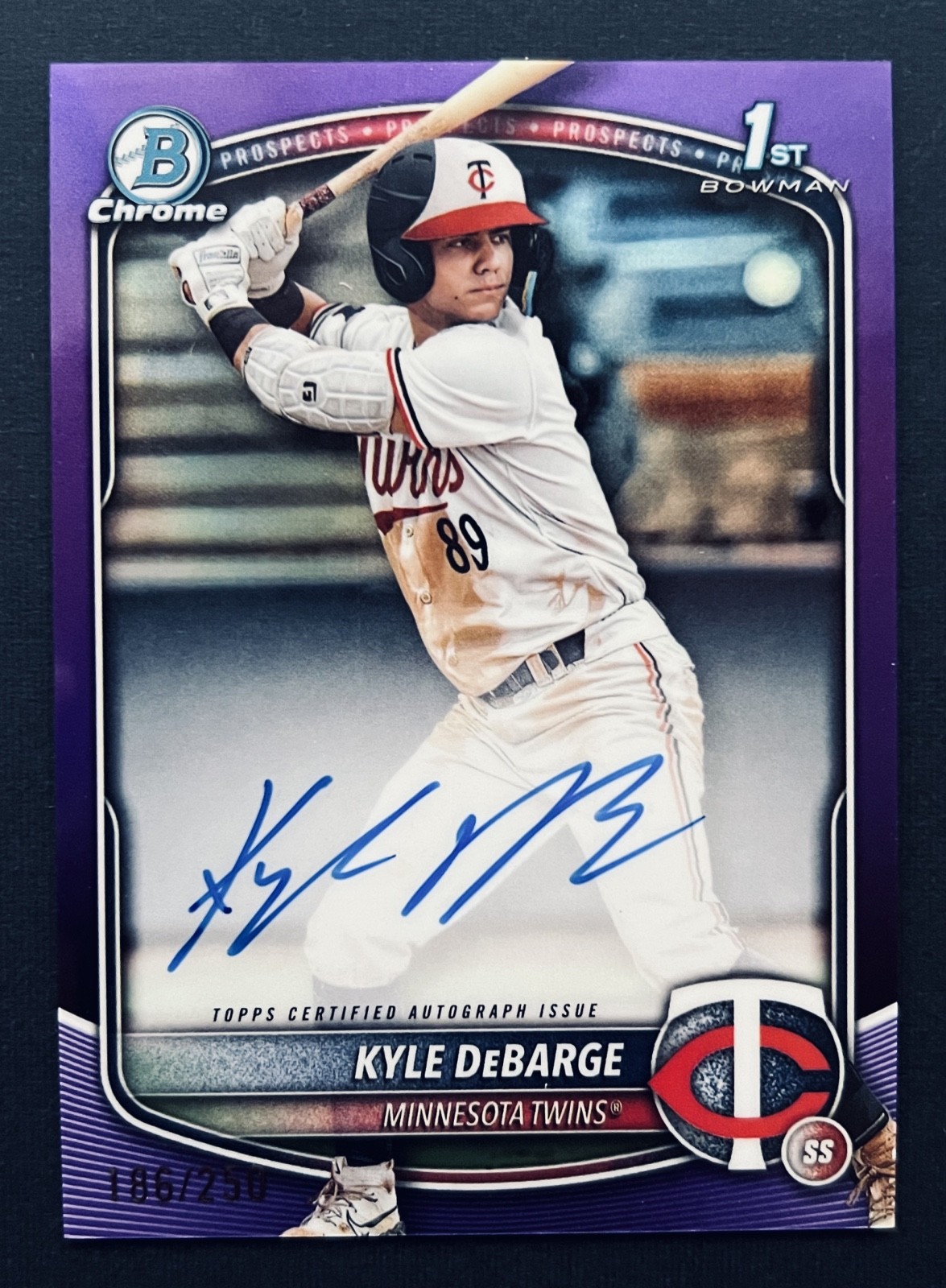 2025 Bowman Chrome #CPA-KD KYLE DEBARGE Purple Refractor On Card Auto /250 🔥🔥