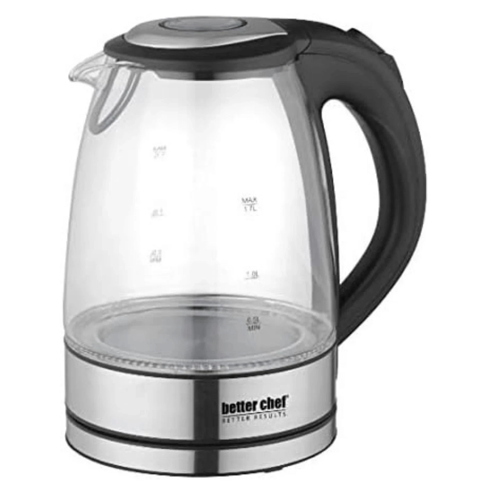 Better Chef 1500W 7-Cup Cordless Electric Borosilicate Glass Kettle w LED Light