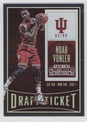 2015-16 Panini Contenders Draft Picks Draft Ticket 93/99 Noah Vonleh #77 0a7