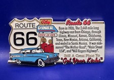 Vintage Route 66 "Get Your Kicks" Travel Souvenir Refrigerator Magnet ~ USA Made