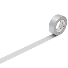 MT Solids Washi Paper Masking Tape Produced in Japan : 3/5 in. x 23 ft. Silver