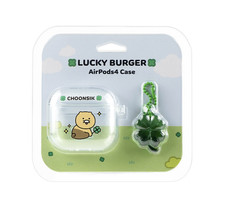 Kakao Friends Lucky Burger AirPods 4 Case Choonsik Clover TPU Protective Cover