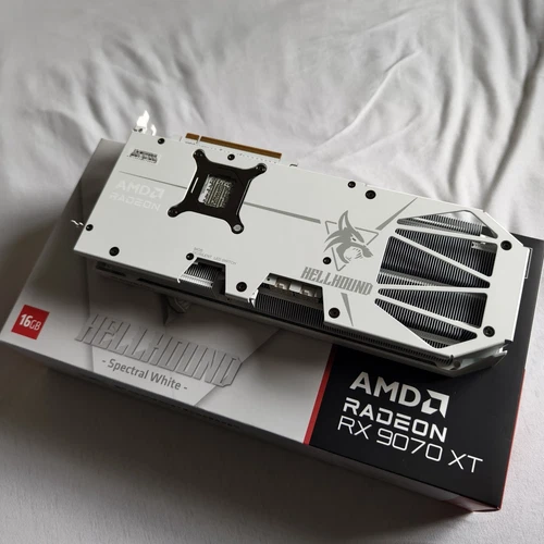 PowerColor Radeon RX 9070 XT OC Hellhound Spectral White 16GB GDDR6 1xHDMI 3xDP