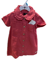 7 for All Mankind-2pc Sachet Pink denim Dress Bloomers-NWT - 12 mo